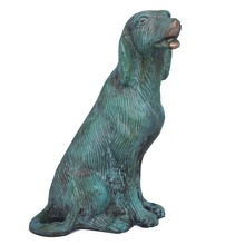 Sitting dog Patina Finish Sculpture