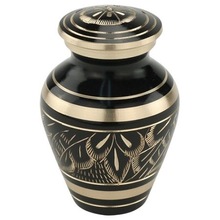 Black Classic Cremation Urn