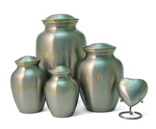 CLASSIC BRASS PET CREMATION URN, Color : ASH GREY PAW PRINT