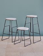 Vintage style iron wire bar stool set