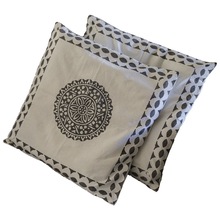 Square 100% Cotton Printed Cushion Cover, for Car, Chair, Decorative, Seat, Size : 45*45cm