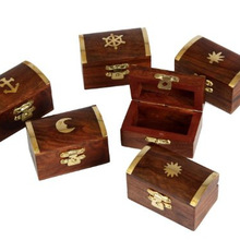 Wooden Pill Boxes, for Sundries