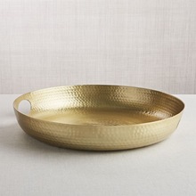 Gold Hammered Decor Tray