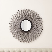 GIFT INDIA Round METAL GLASS SUNFLOWER HOME DECOR MIRROR