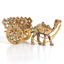 Gemstone Studded Pure Brass Camel