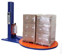 Electric Pallet Stretch Wrapping Machine, Color : Grey + Red