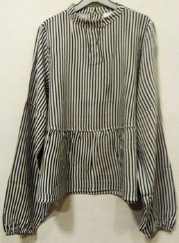 WOVEN STRIPE TOP, Technics : Plain Dyed