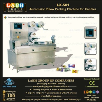Automatic pillow packing machine for candies