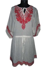 Ladies cotton embroidered dress