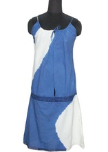 ladies cotton fabric hand tie dye dress