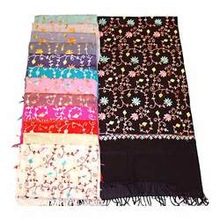 Colorful Embroidery Shawls, Size : 70