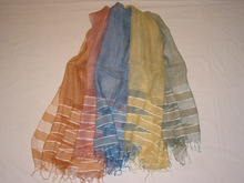 Yarn Dyed Silk Blend scarfs, Style : Twill