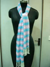 Yarn Dyed Silk Modal Scarves, Size : 70x180 cm