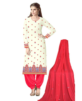 Indian Wear Salwar Kameez Suits, Color : Red