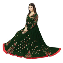 Womens Georgette Zari Embroidery Anarkali Suit, Supply Type : In-Stock Items