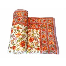 Jaipuri Handmade Hand block Print Double Bed Cotton Quilt