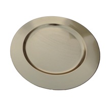 BRASS PLATED METAL WEDDING CHARGER PLATE