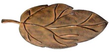 Brown patina Metal Leaf Tray, for Sundries, Feature : Eco-Friendly