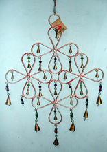 flower shape wire bell hanging decoration