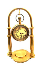 Gold plated vintage desk clock for Home decoration