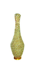 Hand made Gold Crystal flower vase pot