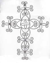 Metal Holy Cross wall hanging decoration