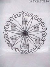 Metal Wall Decoration With T Light Holder