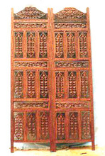 Room divider with iron art work