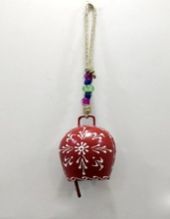 SHINY RED DECORATIVE COW BELL