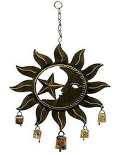 SUN MOON STAR METAL HAND CRAFTED WIND CHIME