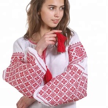 Casual Fashion Full Puff Sleeves Ukrainian Tunic