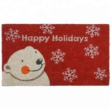 Coir Christmas Doormat PVC Doormat, for Bar, Bath, Exercise, Floor, Outdoor, Table, Technics : Handmade