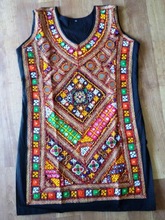 Colorful Pakkowork Handmade embroidered Kurti, Clothing Type : Cotton