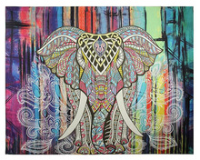 Printed Customized Mandala Elephant Tapestry, Style : Plain