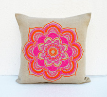 Embroidered Craft Ethnic Pillow Cover, Style : Plain