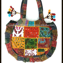 Ladies Handmade Patch Work Handbag, Color : Multicolor