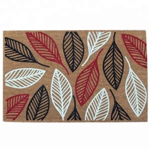 Leaf Print Coir Doormat