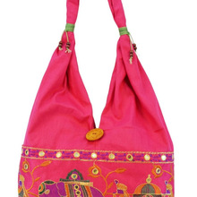 Printed Lace Work Banjara Sling bag, Shape : Clutch