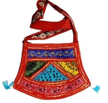 Traditional Embroidery Mirror Work jhola Handbag