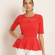 Polyester / Cotton Women Red Frock Top, Feature : Washable