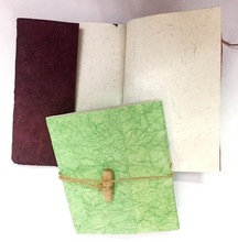 Flap and bamboo handmade paper diary, for Gift