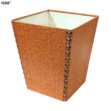 rectangle shape handmade paper dustbin