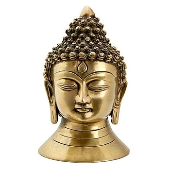 Buddha Head Brass Statue