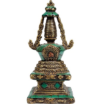 Metal Buddhist Stupa Brass Statue, Size : Customized Size