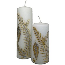 Decorative Pillar Floral Handmade Natural Candles, for Birthdays, Color : Multi-Colored