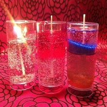 Designer Glass Gel Handmade Candles, Color : Multi-Colored
