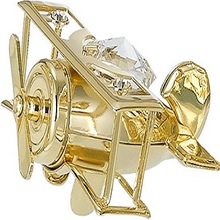 Gold Plated Crystal Helicopter Showpieces