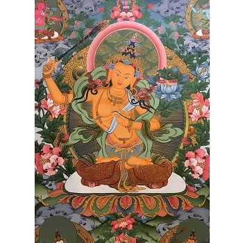 Manjushri Bodhisattva Thangka Painting
