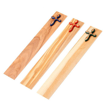 Wooden Bookmark colored cross, Style : Folk Art