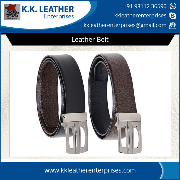 Cow Hide Alloy Men Leather Belt